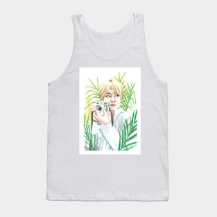 BTS V Kim Taehyung Nature Organic Watercolour Fanart Tank Top